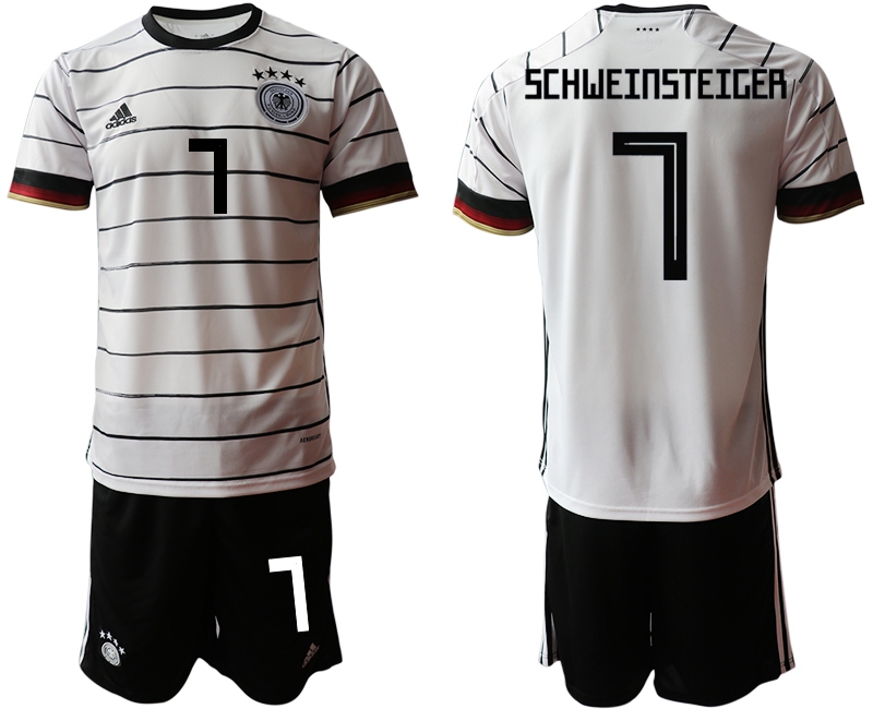 Men 2021 European Cup Germany home white #7 Soccer Jersey2